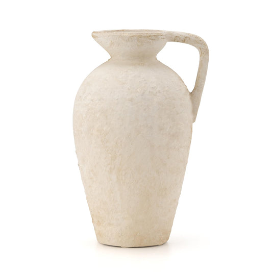 LUKA Ceramic Rustic Farmhouse Vase 9.25-inch Terracotta Vase