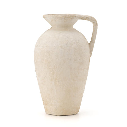 LUKA Ceramic Rustic Farmhouse Vase 9.25-inch Terracotta Vase